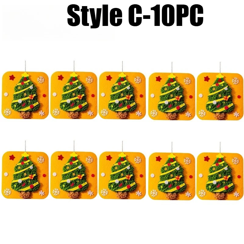 Felt Craft Kit for Kids – DIY Sewing Threading Painting Kids Craft Kit PLUSH Style C-10PCS