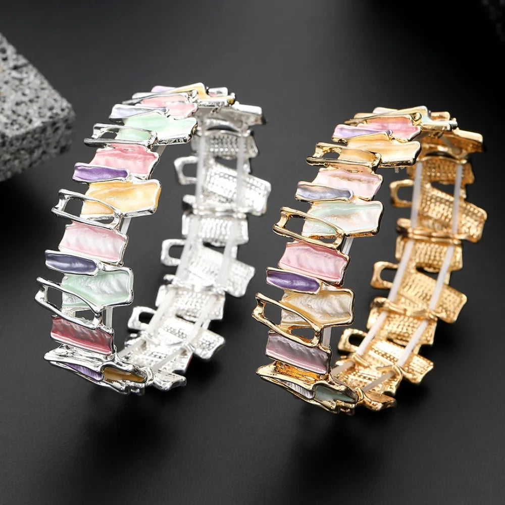 Vintage Bohemian Irregular Geometry Elastic Bangle Bracelet Elastic Bangle Bracelet PLUSH