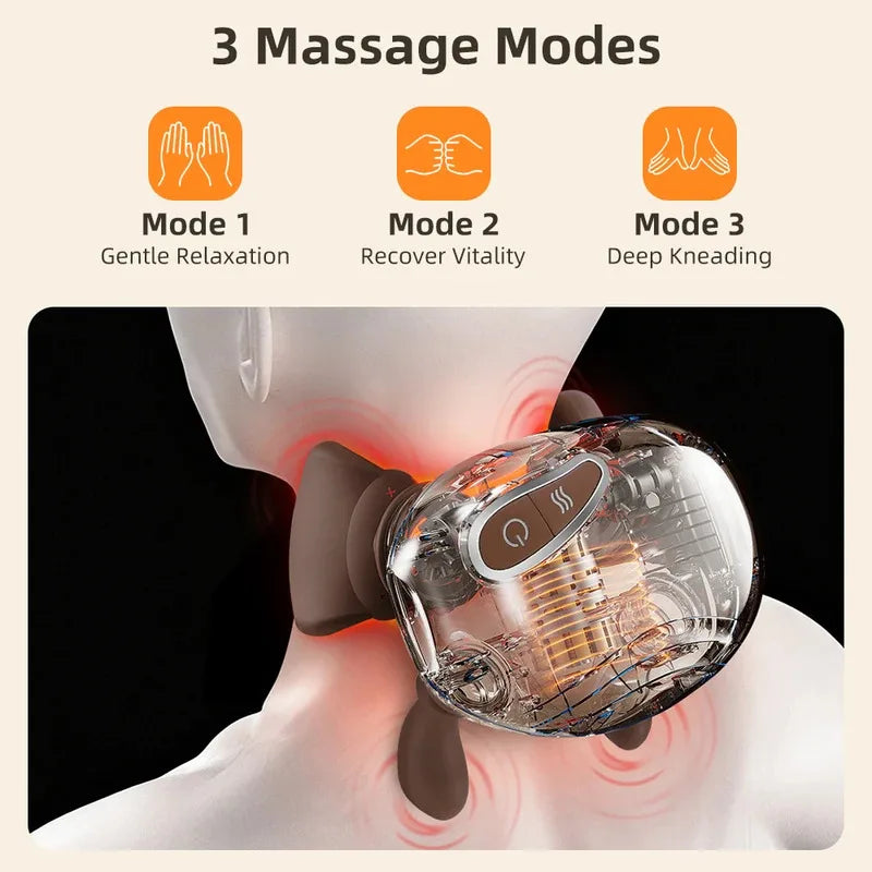 Wireless 4D Kneading Neck & Shoulder Massage Shawl | Home Office Neck Shoulder Massager PLUSH