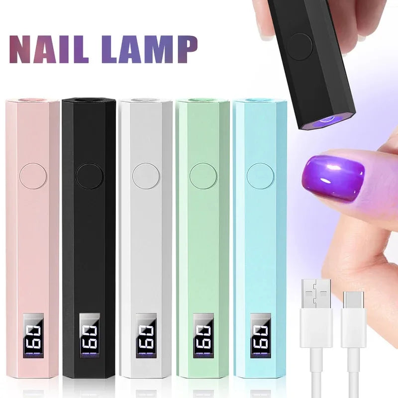 Portable UV LED Nail Lamp Pen – Rechargeable Mini Nail Dryer UV LED Nail Lamp PLUSH