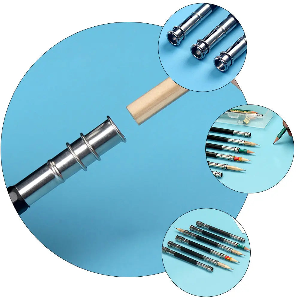 8-Pack Double-Ended Stainless Steel Pencil Extender Set Pencil Extender Set PLUSH
