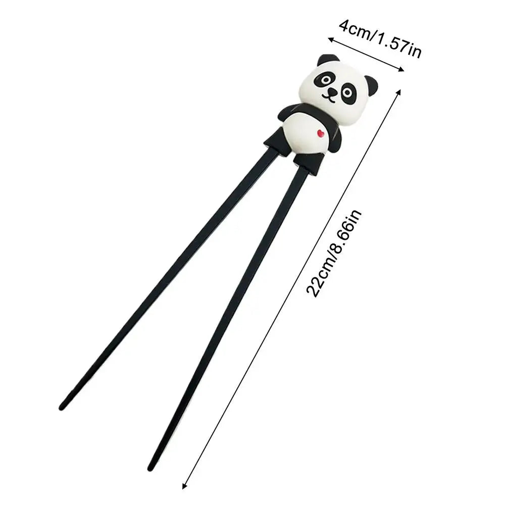 Kids Panda Training Chopsticks | Cute Learning Chopsticks Kids Training Chopsticks PLUSH Black