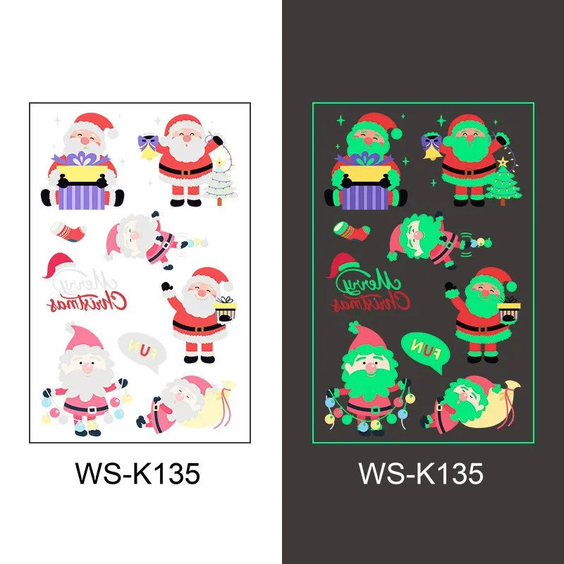 Glow in the Dark Temporary Tattoo Stickers – Halloween & Holiday Temporary Tattoo Stickers PLUSH 135