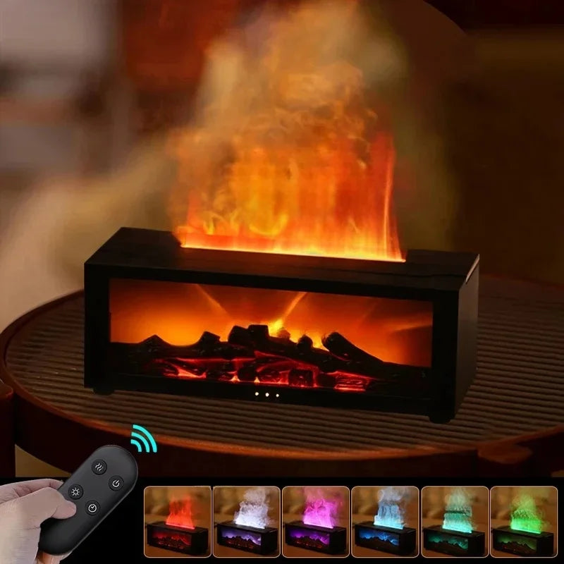 Flame Aroma Diffuser Humidifier – 7 LED Colors & Remote Aroma Diffuser Humidifier PLUSH