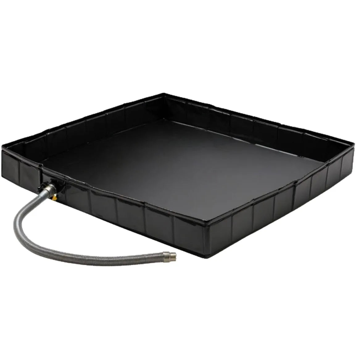 Portable Outdoor Shower Tray 104cm PVC Water Collection Pool Portable Shower Tray PLUSH black