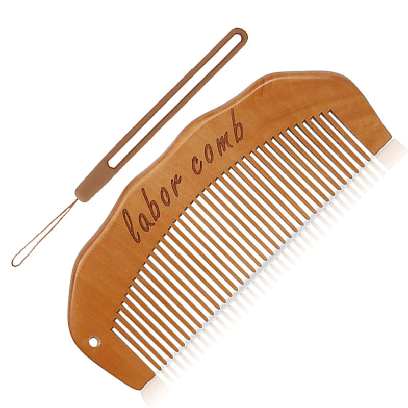 Wooden Labor Comb & Massage Roller Ball Kit | 1/2/3pcs Labor Wellness Kit PLUSH 2pcs