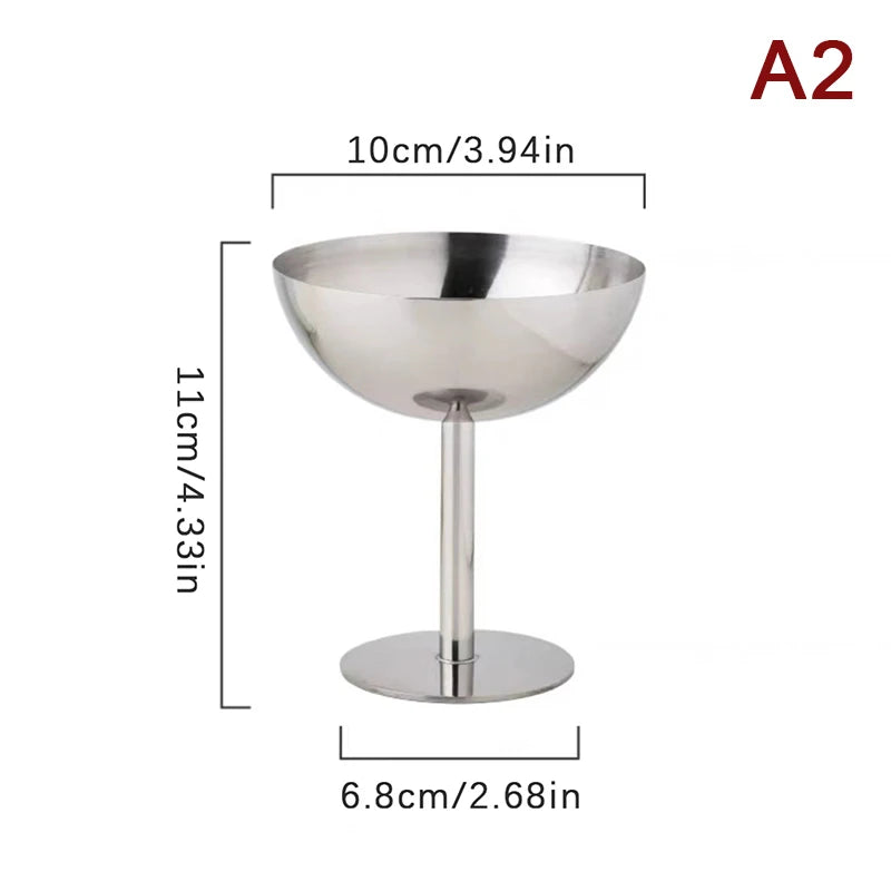 Stainless Steel Goblet Cup – Ice Cream & Dessert Bowl Dessert Serving Bowl PLUSH A2
