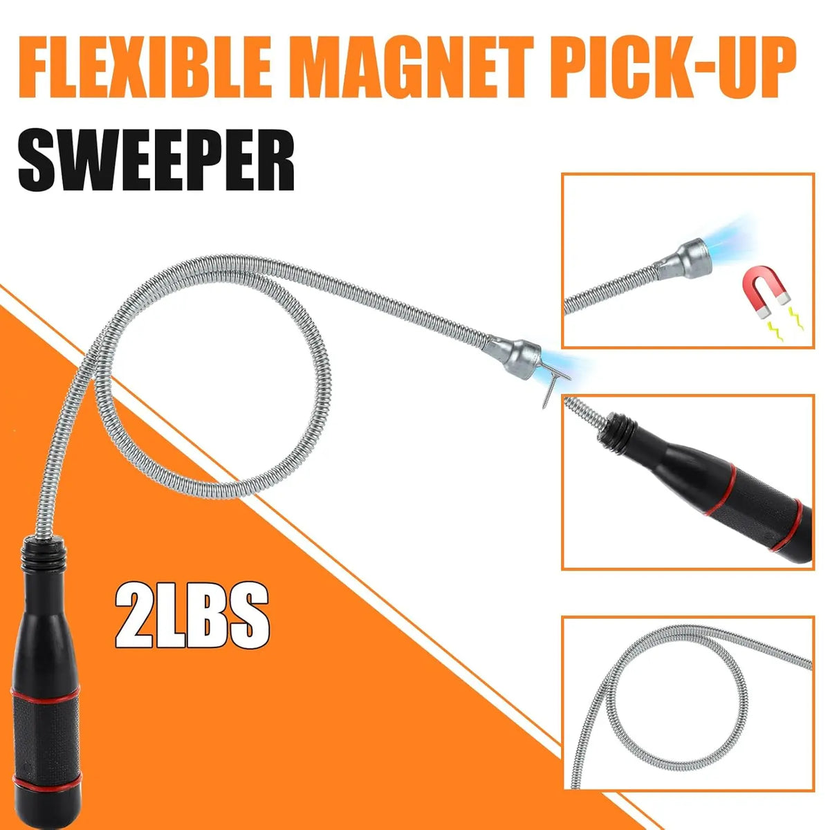 Telescoping Magnetic Pickup Tool – Extendable Magnet Stick Magnetic Pickup Tool PLUSH 1PC Flexible 2LB