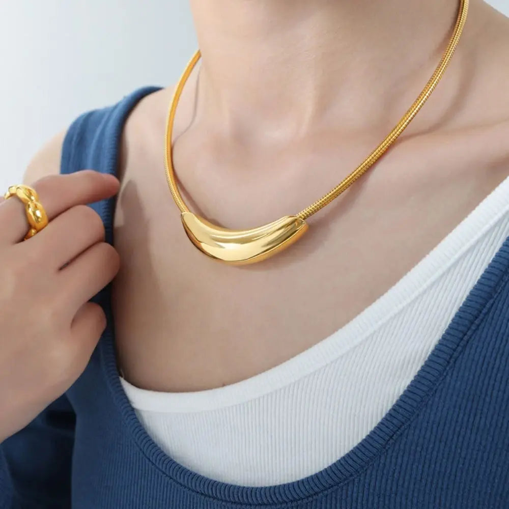 Titanium Steel Heart Magnetic Choker Necklace for Women Choker Necklace PLUSH