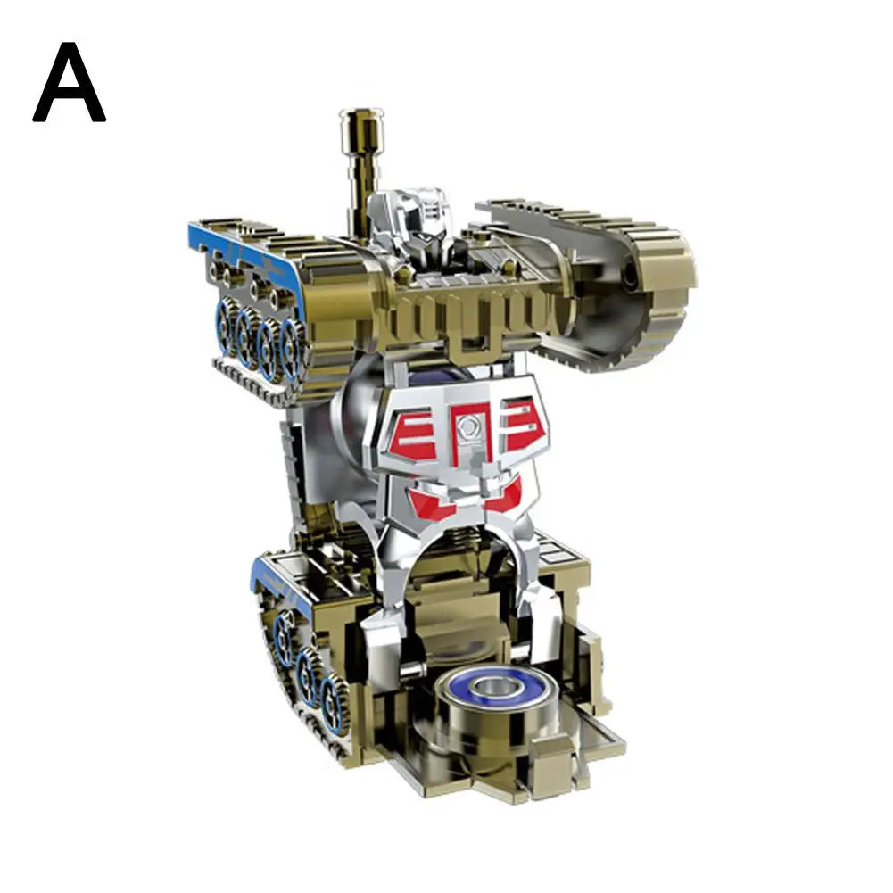 Fingertip Gyroscope Tank Deformation Robot Mini Spinning Toy Transforming Fidget Toy PLUSH A