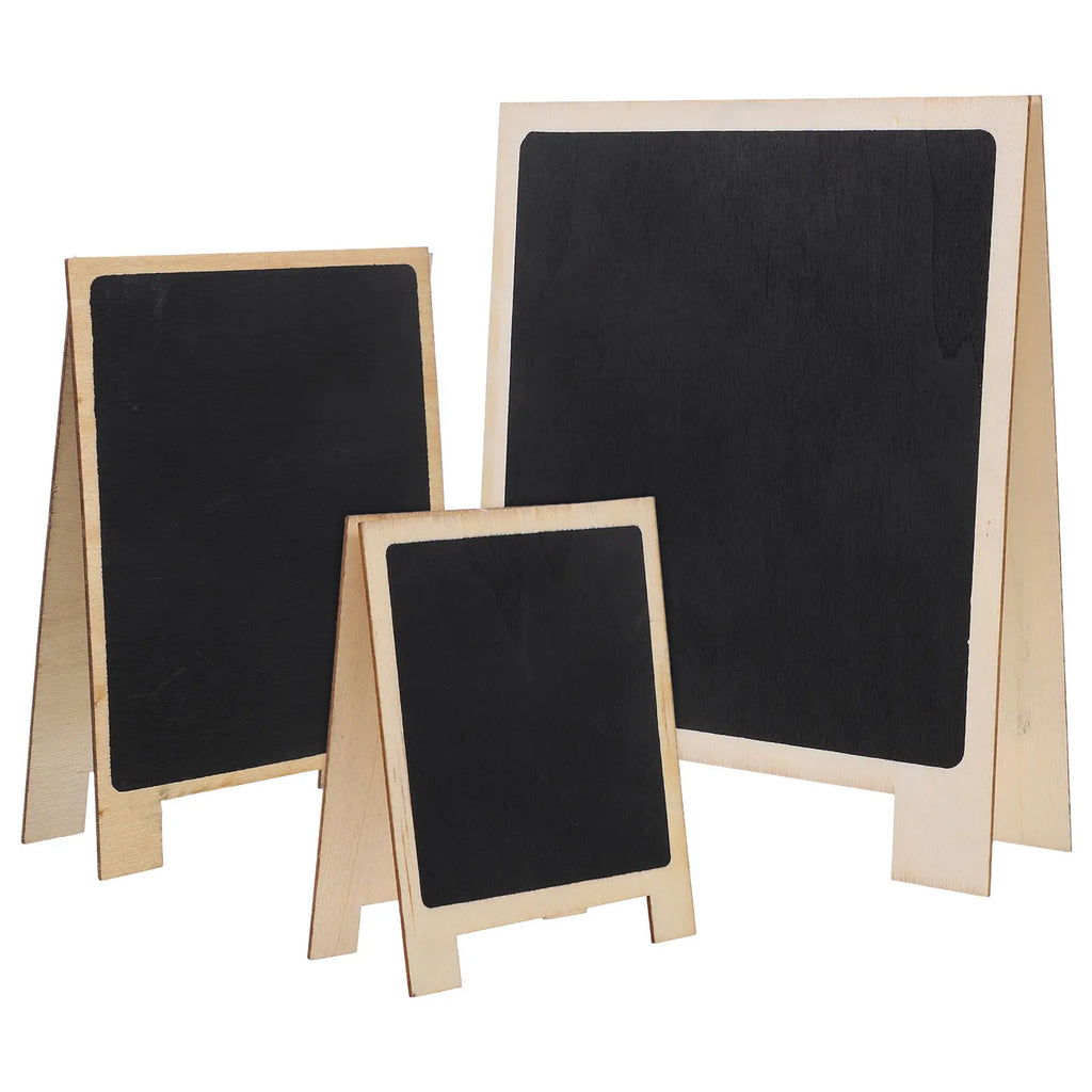 3pcs Mini Chalkboard Signs Tabletop Easel Blackboard Set Chalkboard Sign Set PLUSH Default Title