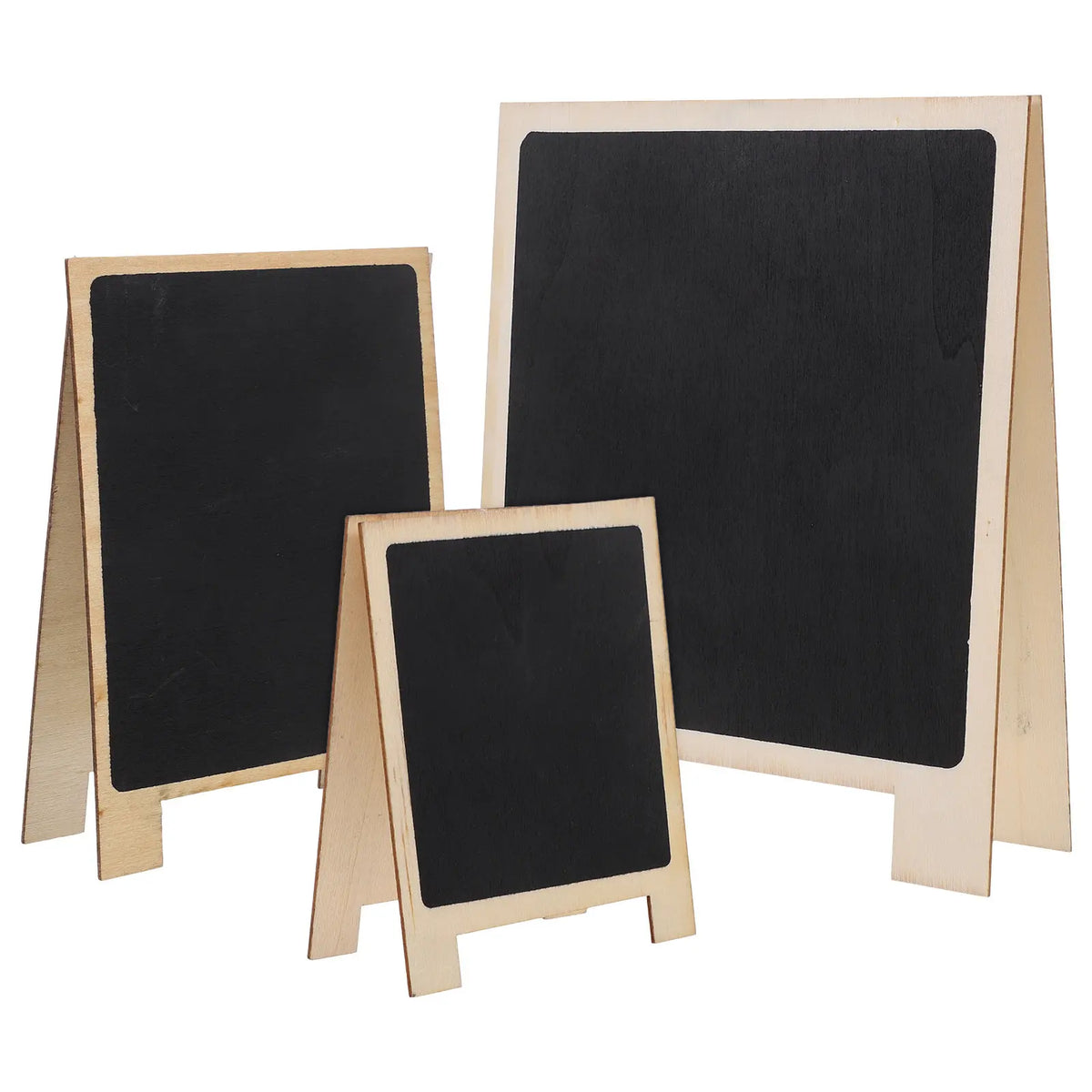 3pcs Mini Chalkboard Signs Tabletop Easel Blackboard Set Chalkboard Sign Set PLUSH Default Title