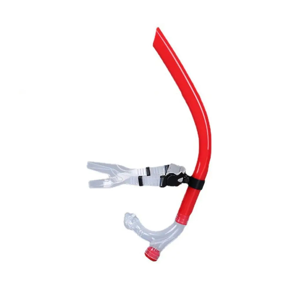 Silicone Swim Training Snorkel – Detachable Waterproof Breathing Tube Swim Training Snorkel PLUSH Red