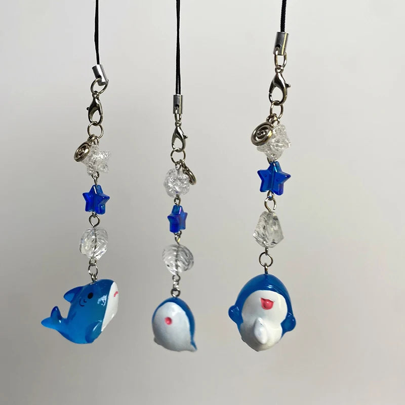 Y2K Cartoon Shark Phone Strap – Ocean Animal Lanyard Keychain Phone Strap Keychain PLUSH