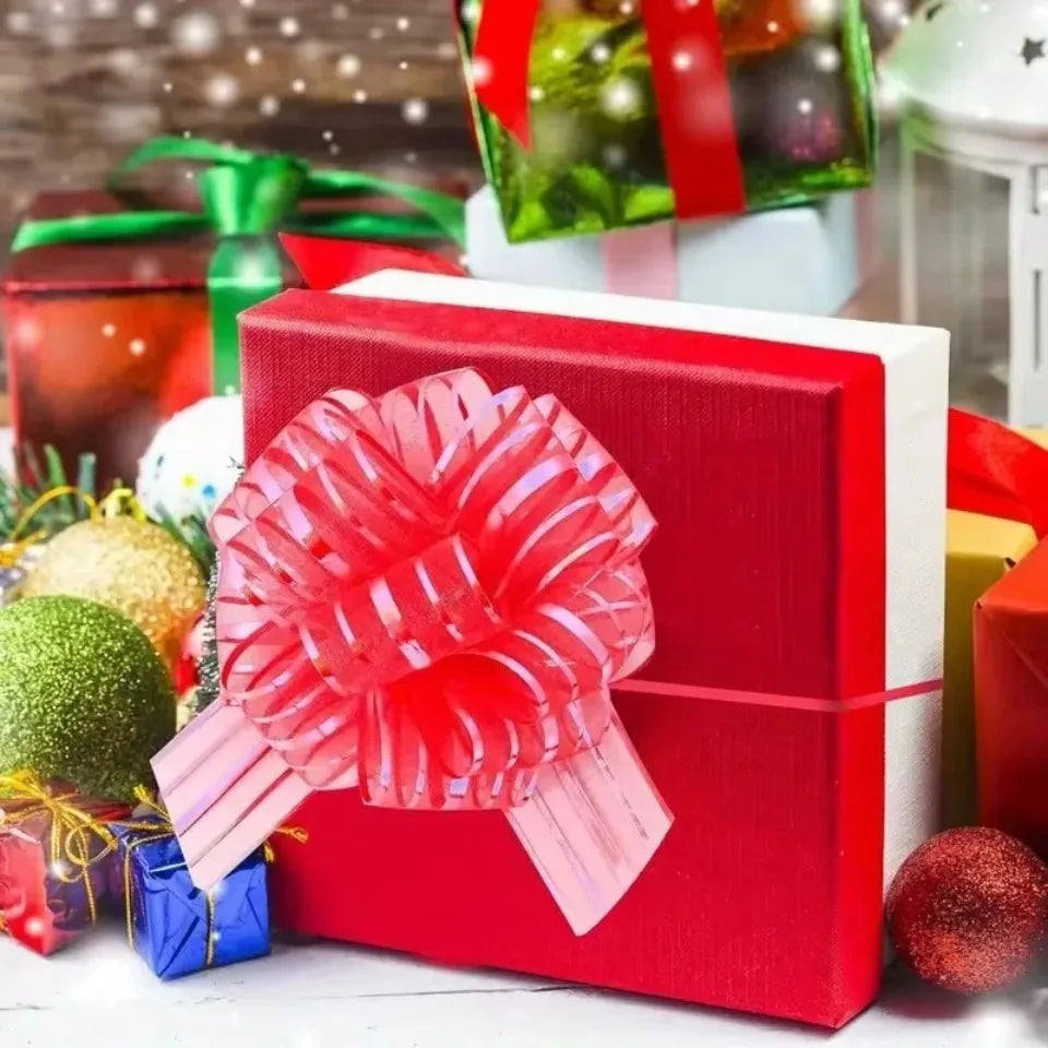Large Organza Ribbon Pull Bows for Gift Wrapping – 5/10pcs Gift Packaging Bows PLUSH