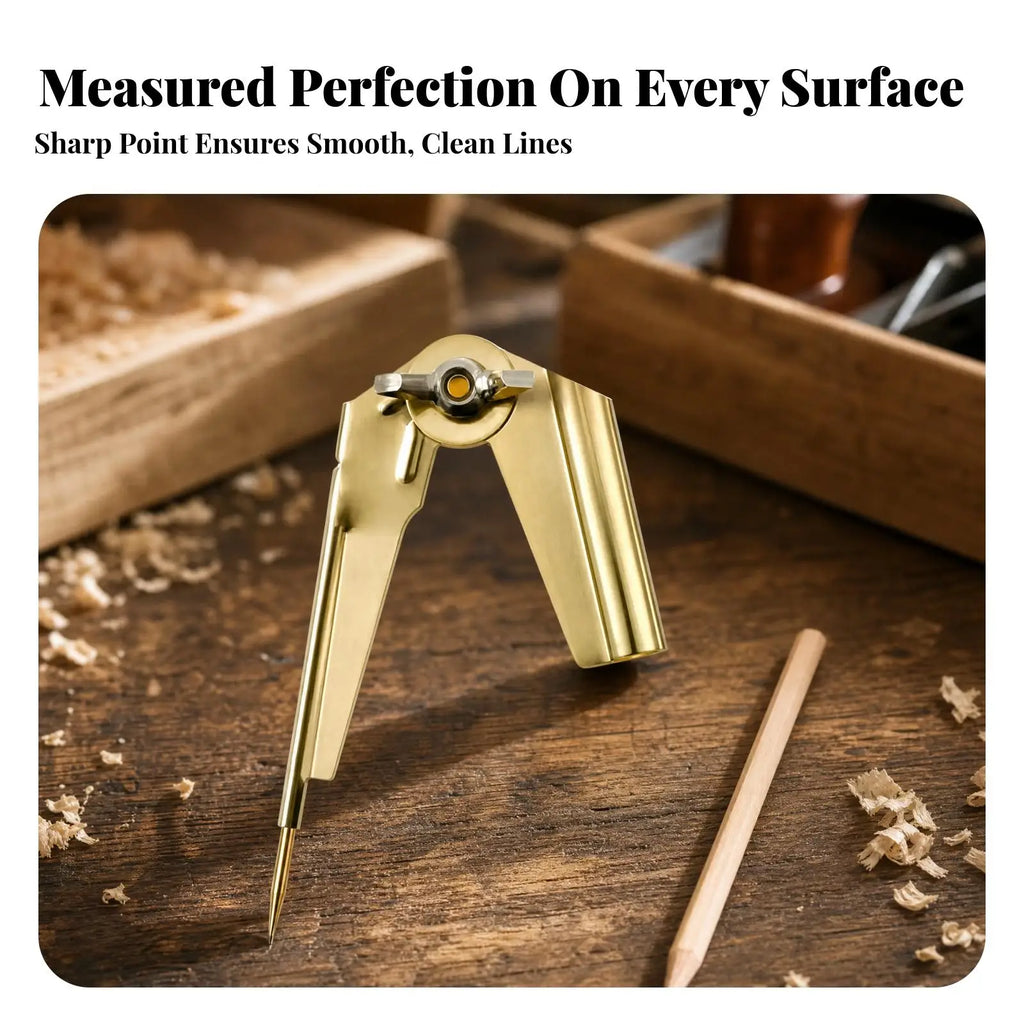 Woodworking Marking Compass Metal Pencil Holder Layout Tool Marking Compass Tool PLUSH