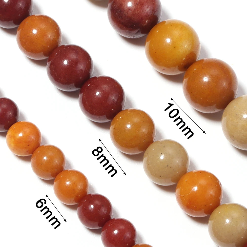 Egg Yolk Stone Round Spacer Beads 6/8/10mm – DIY Jewelry Natural Stone Beads PLUSH