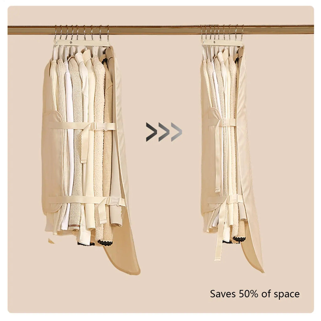 Compression Garment Bag Closet Organizer | Space Saver Board Garment Storage Bag PLUSH