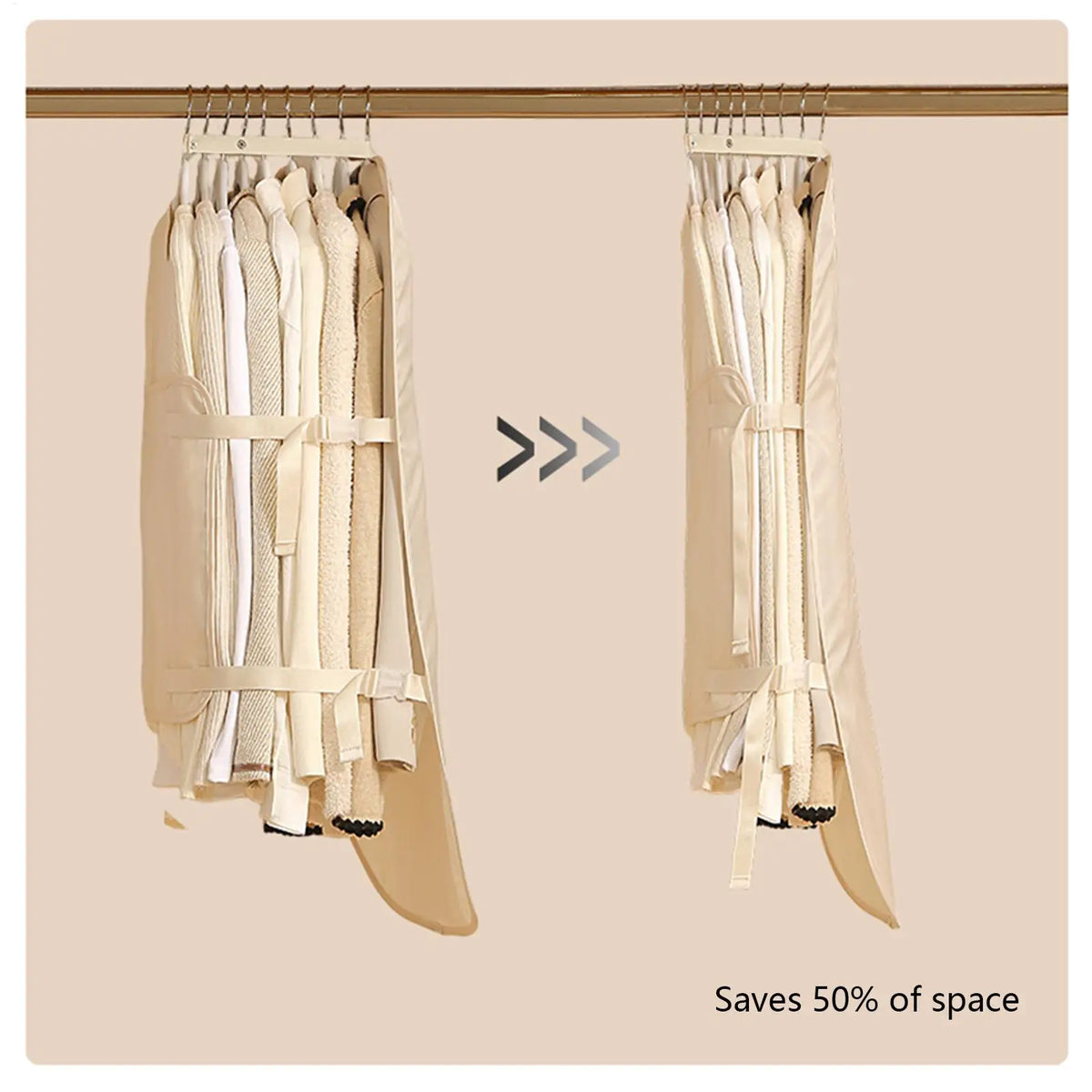 Compression Garment Bag Closet Organizer | Space Saver Board Garment Storage Bag PLUSH