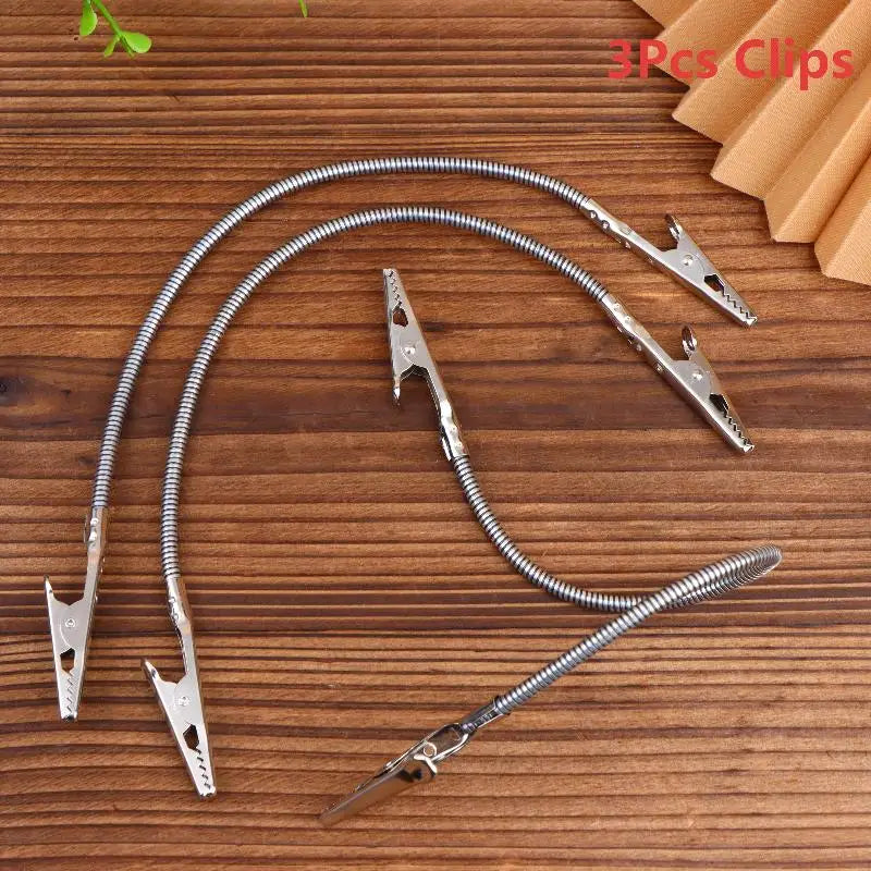 Metal Double-Headed Mosquito Coil Holder Stand | Home & Camping Mosquito Coil Stand PLUSH 3Pcs Clips