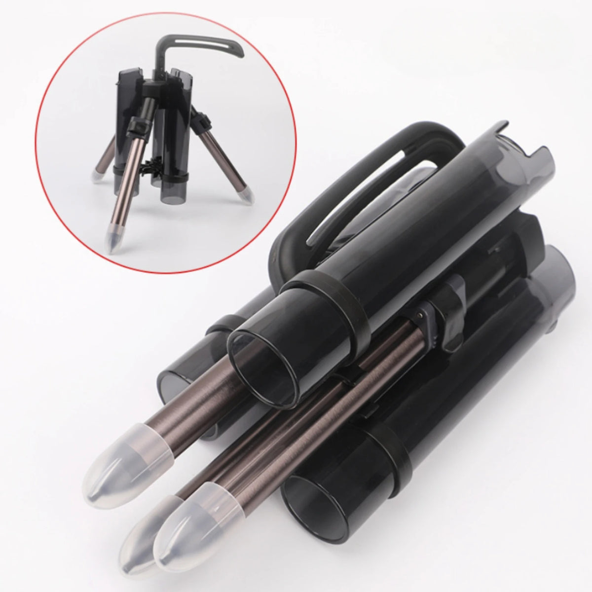 Foldable Fishing Rod Stand Tripod Holder with Handle Fishing Rod Stand PLUSH