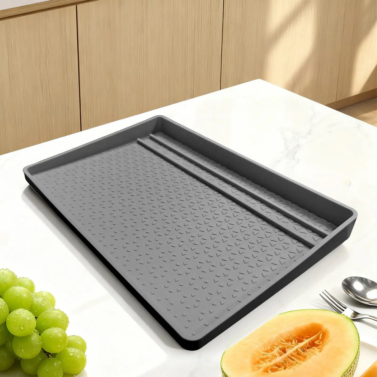 Silicone Toaster Mat & Coffee Tamper Pad | Non-Slip Crumb Tray Silicone Kitchen Mat PLUSH