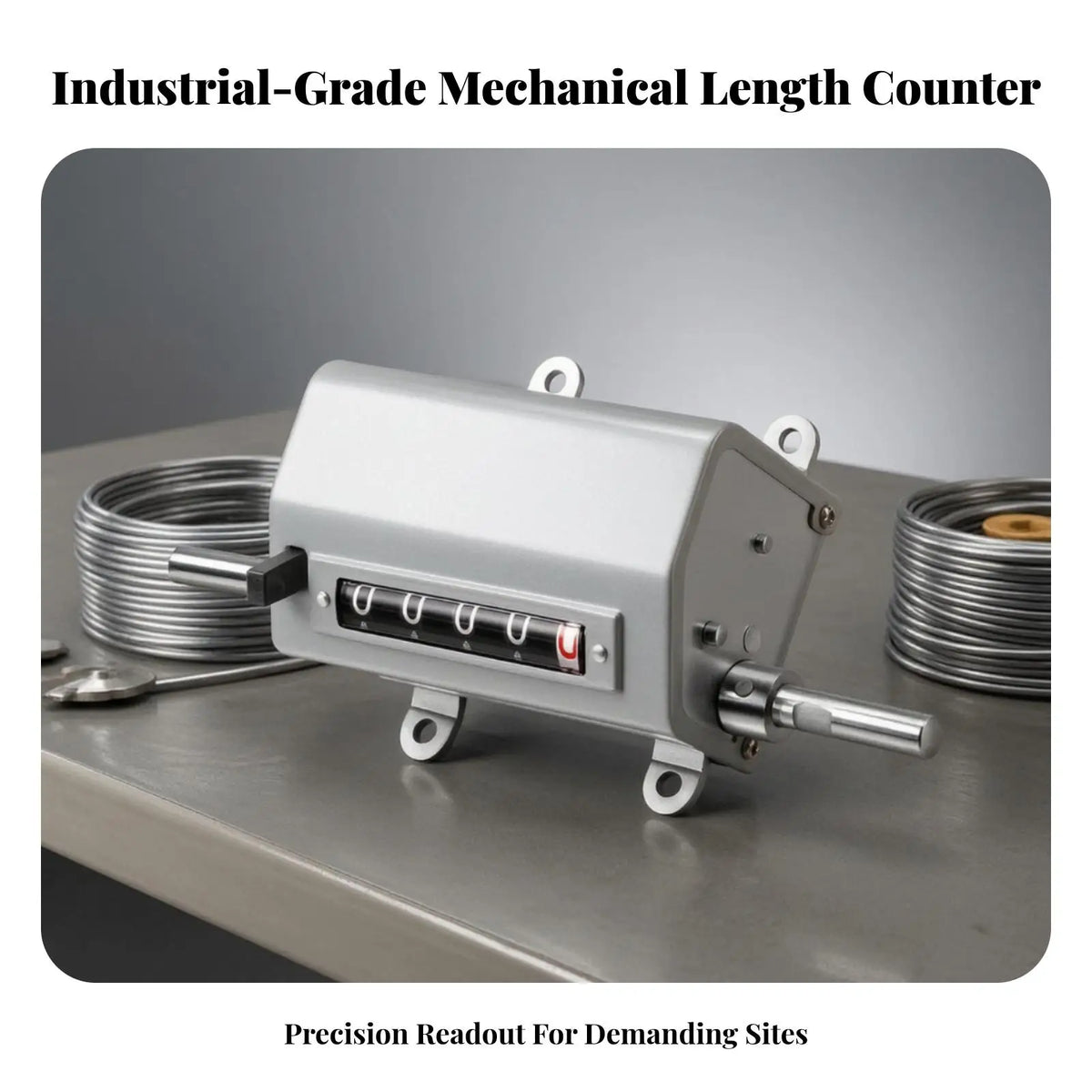 Metal Cable Length Meter – Circular Wheel & Manual Reset Cable Length Meter PLUSH