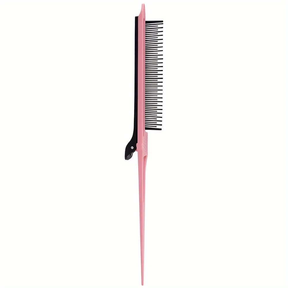 Professional Salon Highlight Clip Comb – Antistatic Styling Hair Styling Comb PLUSH Pink