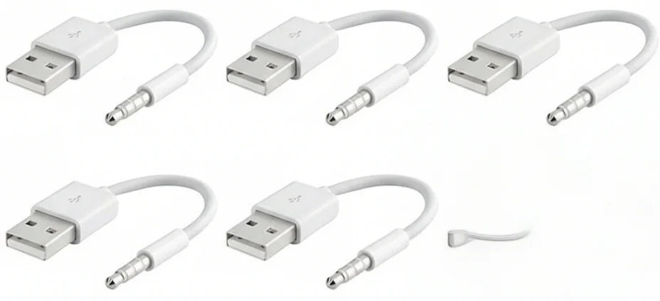 USB 2.0 Charger & Data Cable for iPod Shuffle All Generations USB Charging Cable PLUSH 5PCS