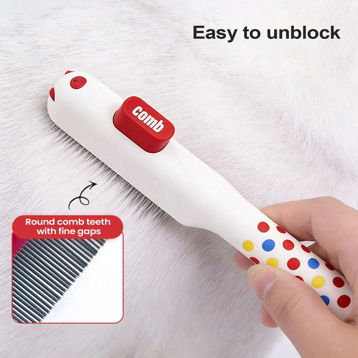 Self-Cleaning Slicker Brush – Pet Hair Removal Comb for Cats & Dogs Pet Grooming Brush PLUSH