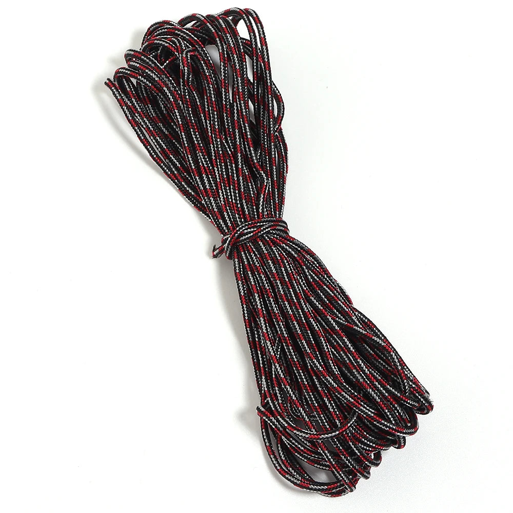 10 Yards 2mm Camouflage Polyester Braided Paracord DIY Cord Braided Paracord Rope PLUSH red black white