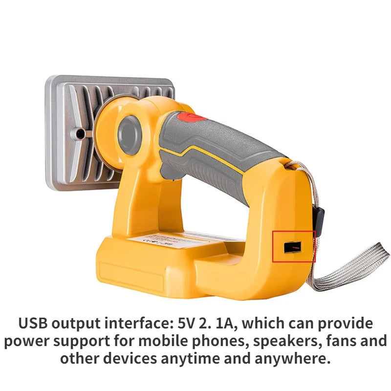 ZWINCKY 18W LED Work Light for DEWALT 14.4V–20V Battery LED Work Light PLUSH