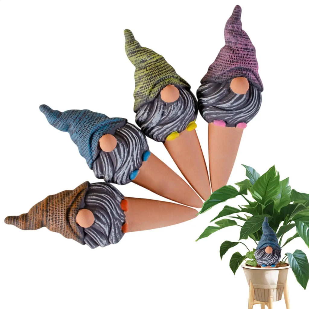 Gnome Self-Watering Spikes – Automatic Plant Irrigation 4pcs Self-Watering Spikes PLUSH