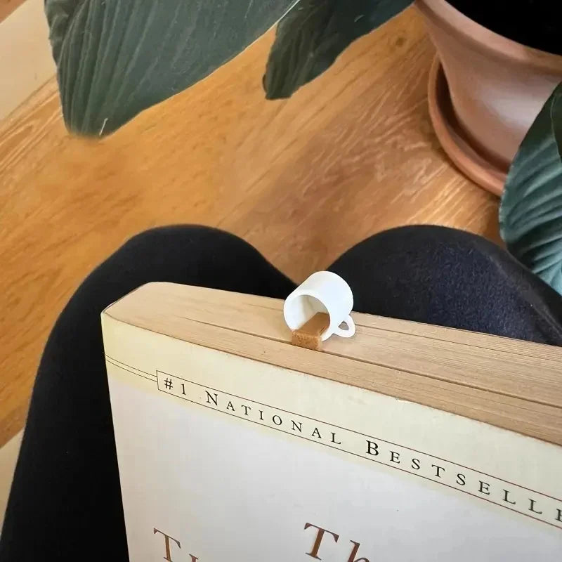 Coffee Cup PVC Bookmark – Fun Reading Gift for Book Lovers Novelty Bookmark PLUSH