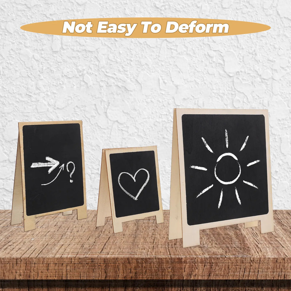 3pcs Mini Chalkboard Signs Tabletop Easel Blackboard Set Chalkboard Sign Set PLUSH
