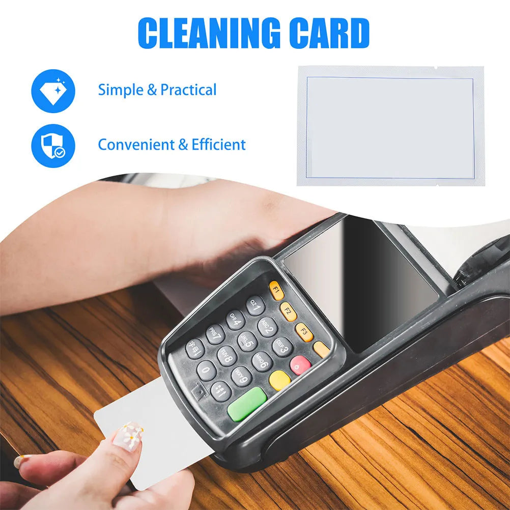 5-Pack POS Terminal Cleaning Cards | Card Reader Cleaner POS Cleaning Cards PLUSH