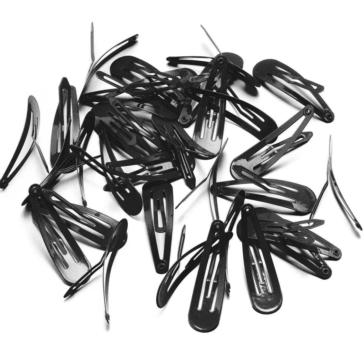 50pcs Metal Candy Color BB Hair Clips Y2K Waterdrop Hairpins BB Hair Clips PLUSH black