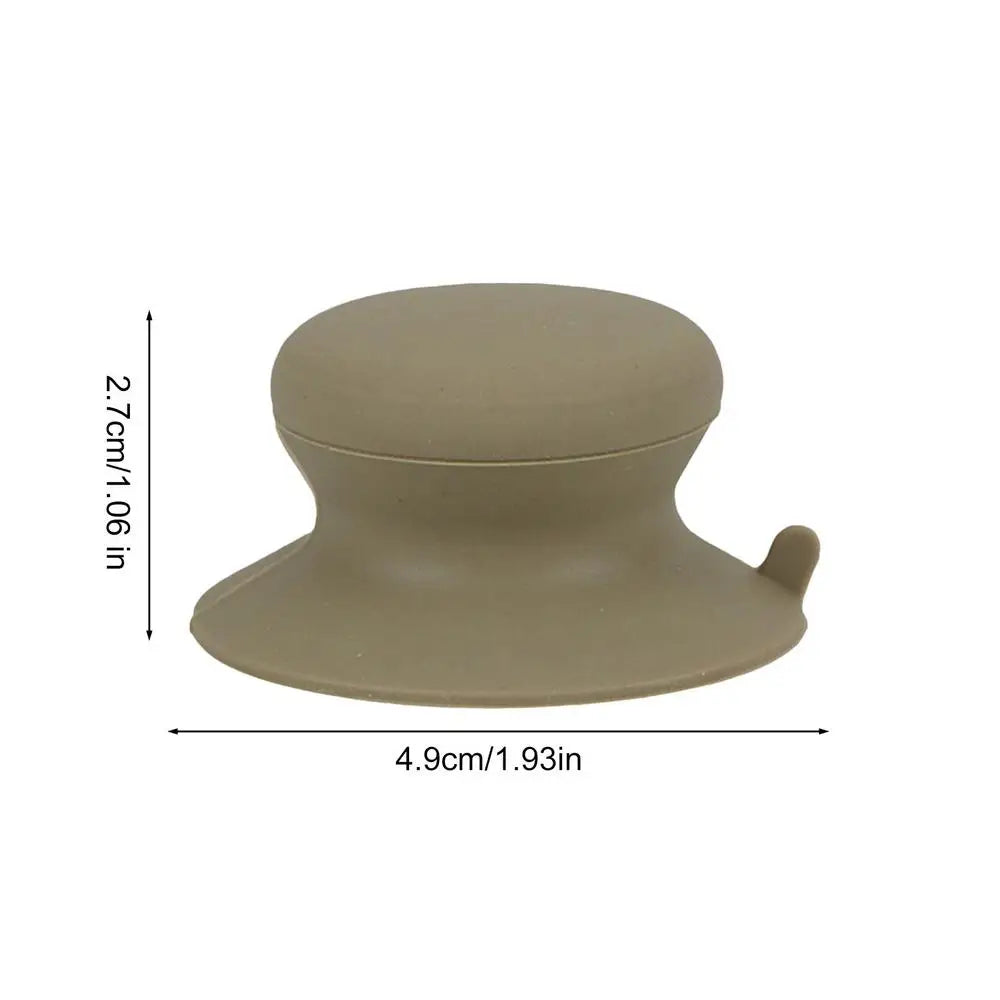 Silicone Universal Pot Lid Knob Replacement | Suction Handle Cookware Lid Knob PLUSH Khaki 1PC