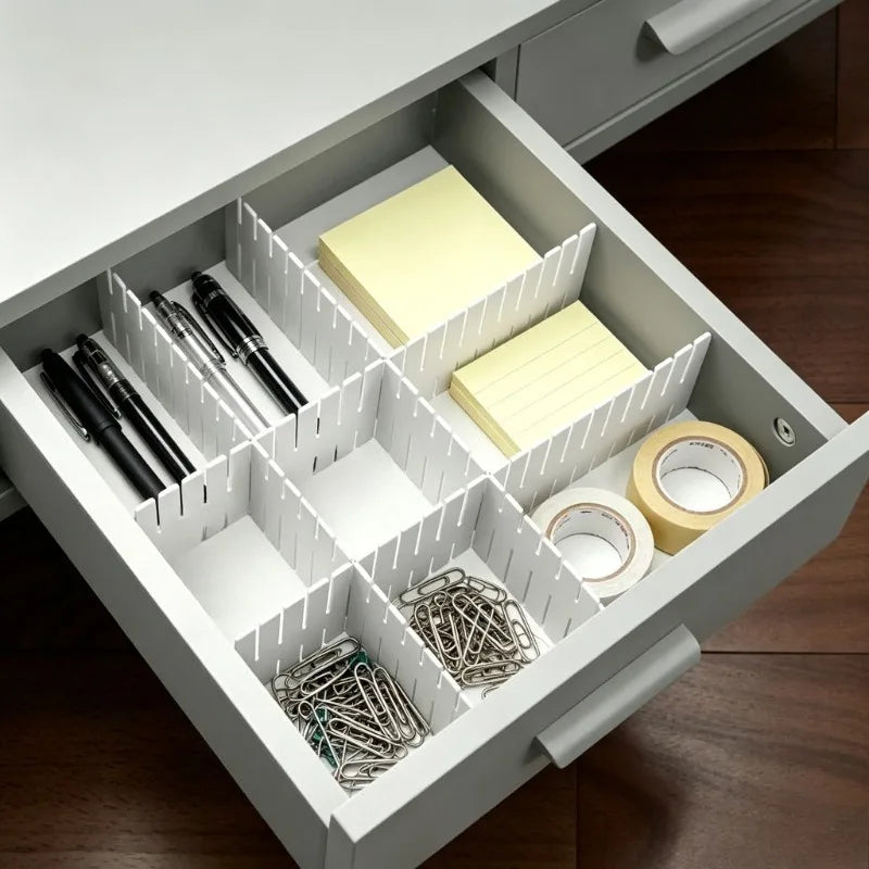 White Drawer Divider Partitions 4/8/12pcs – DIY Organizer Drawer Organizer PLUSH