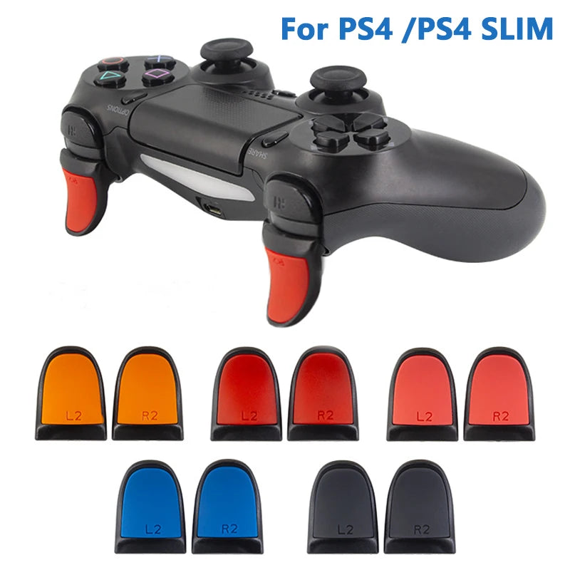 PS4 & PS4 Slim L2 R2 Trigger Extension Keys – 2pcs ABS Controller Trigger Keys PLUSH