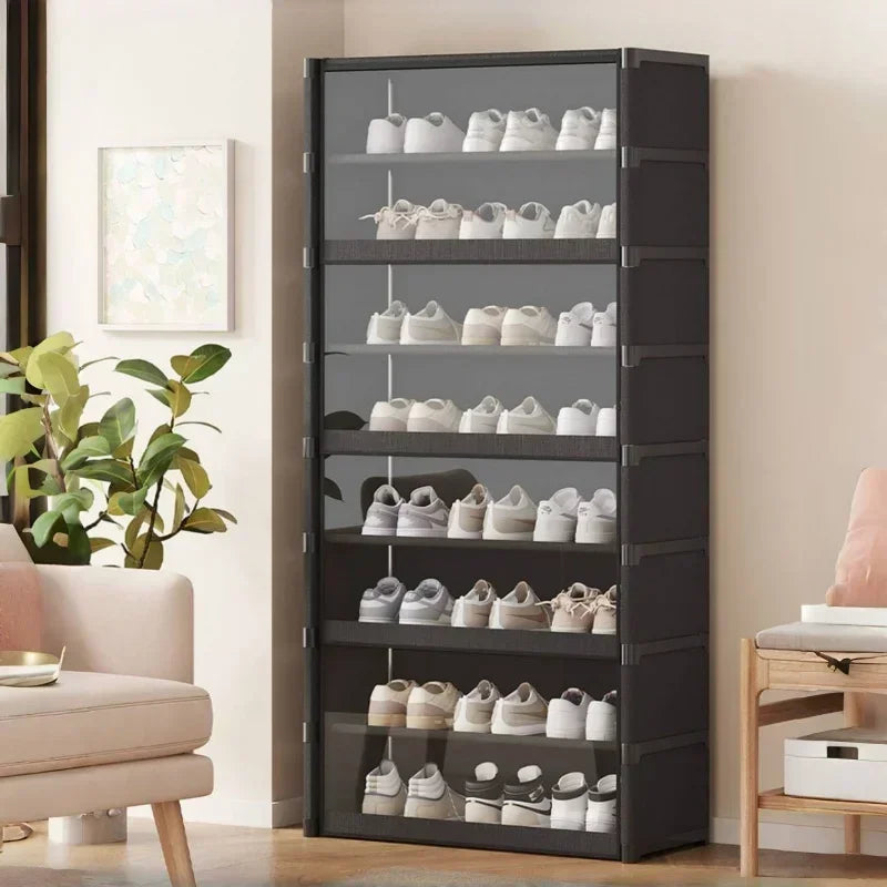 Multilayer Dustproof Shoe Rack Cabinet for Small Spaces Shoe Rack Cabinet PLUSH