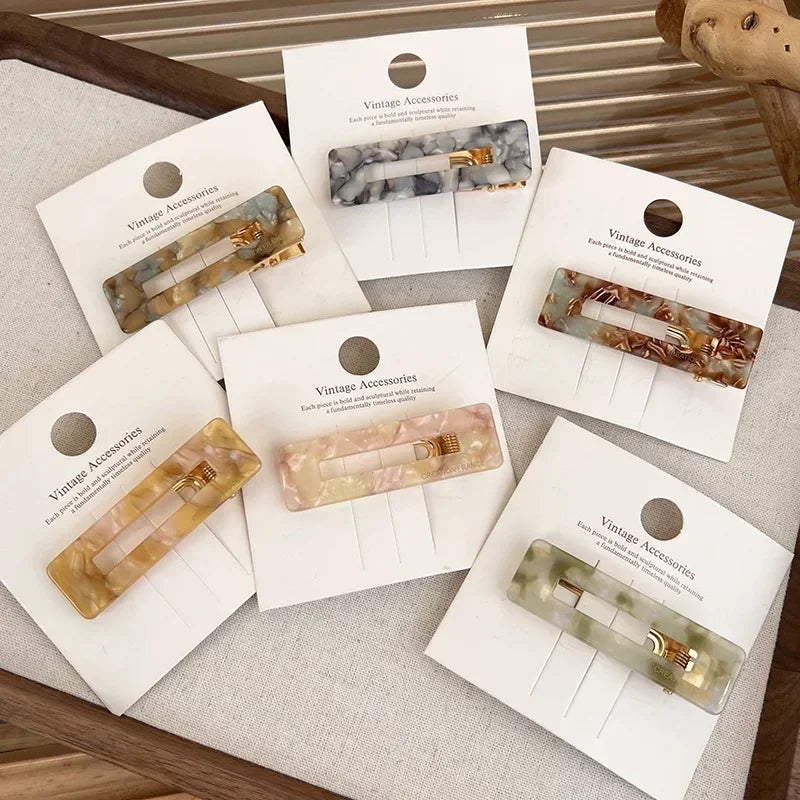Acetate Seamless BB Hair Clips Korean Barrettes – Coffee Hair Clip Barrette PLUSH