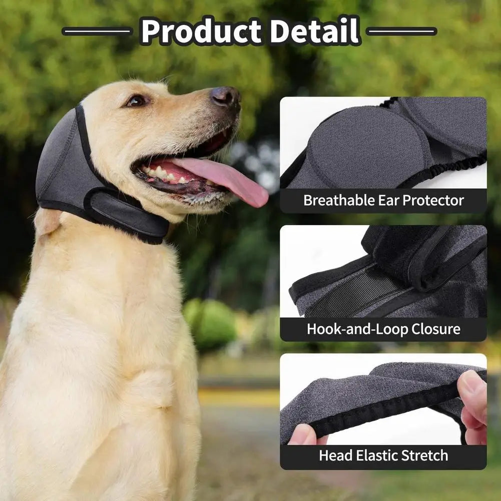 Dog Ear Wrap Noise Calming Head Cover | S, M & L Dogs Dog Ear Wrap PLUSH