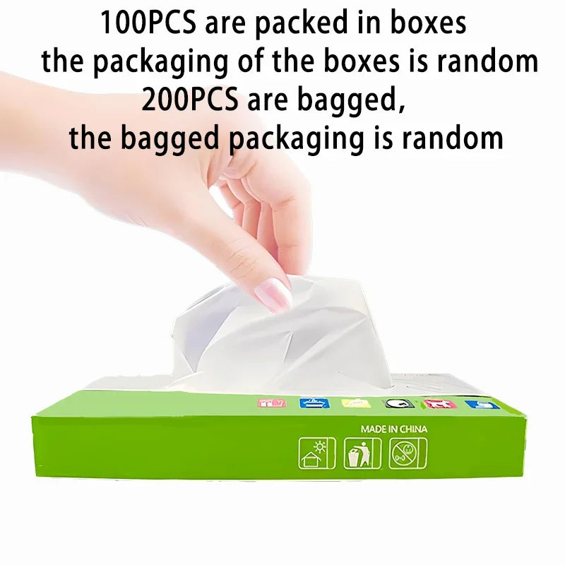 100/200pcs Disposable TPE Gloves – Powder & Latex Free Disposable Gloves PLUSH