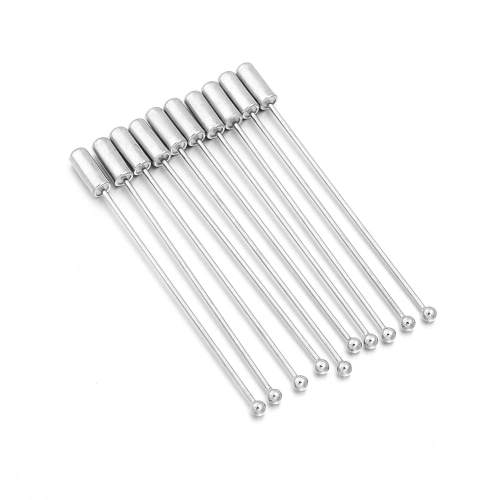 10pcs Rhodium Copper Safety Pins – DIY Brooch Jewelry Findings Jewelry Findings Pins PLUSH 60cm