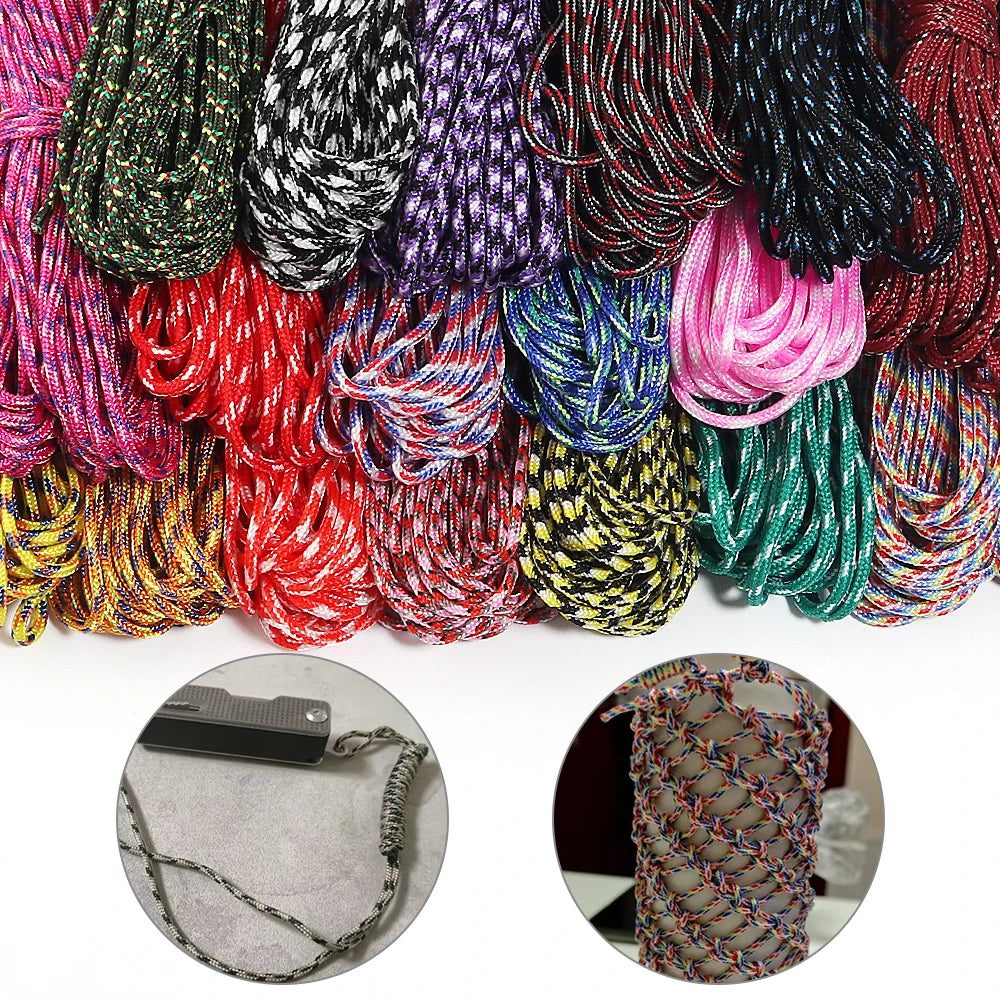 10 Yards 2mm Camouflage Polyester Braided Paracord DIY Cord Braided Paracord Rope PLUSH