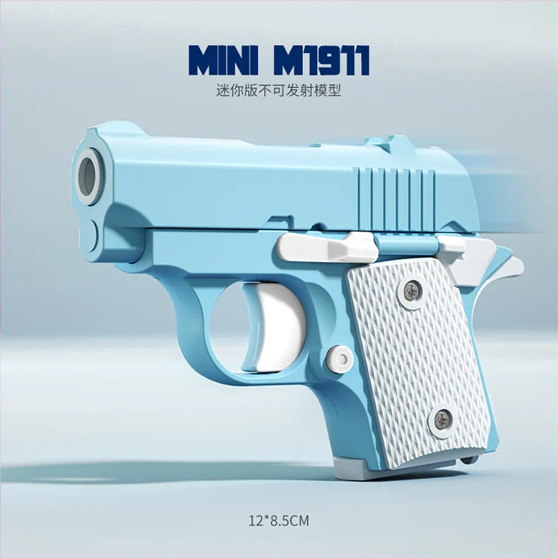 M1911 Mini Model Toy for Kids 14+ | Linkage Rebound Fun Miniature Model Toy PLUSH Blue