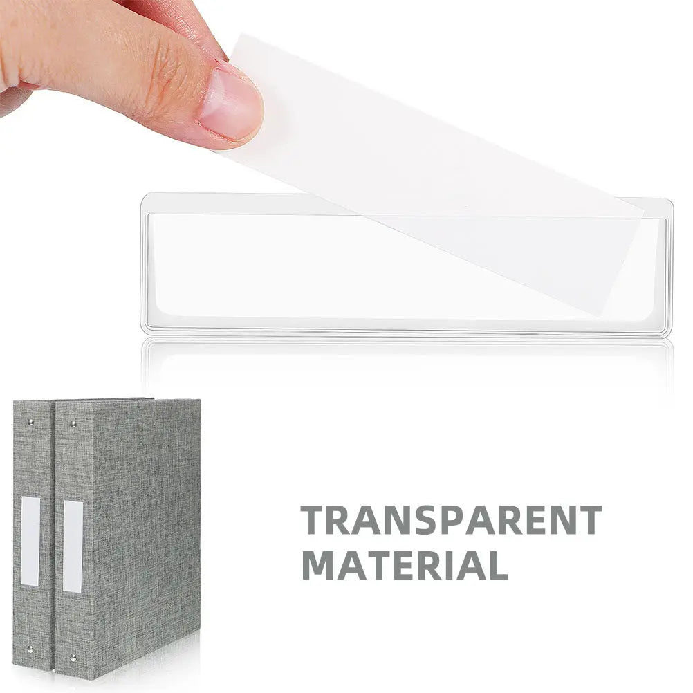 Clear Self-Adhesive Label Pockets 50 Pack – Transparent Holders Adhesive Label Holders PLUSH
