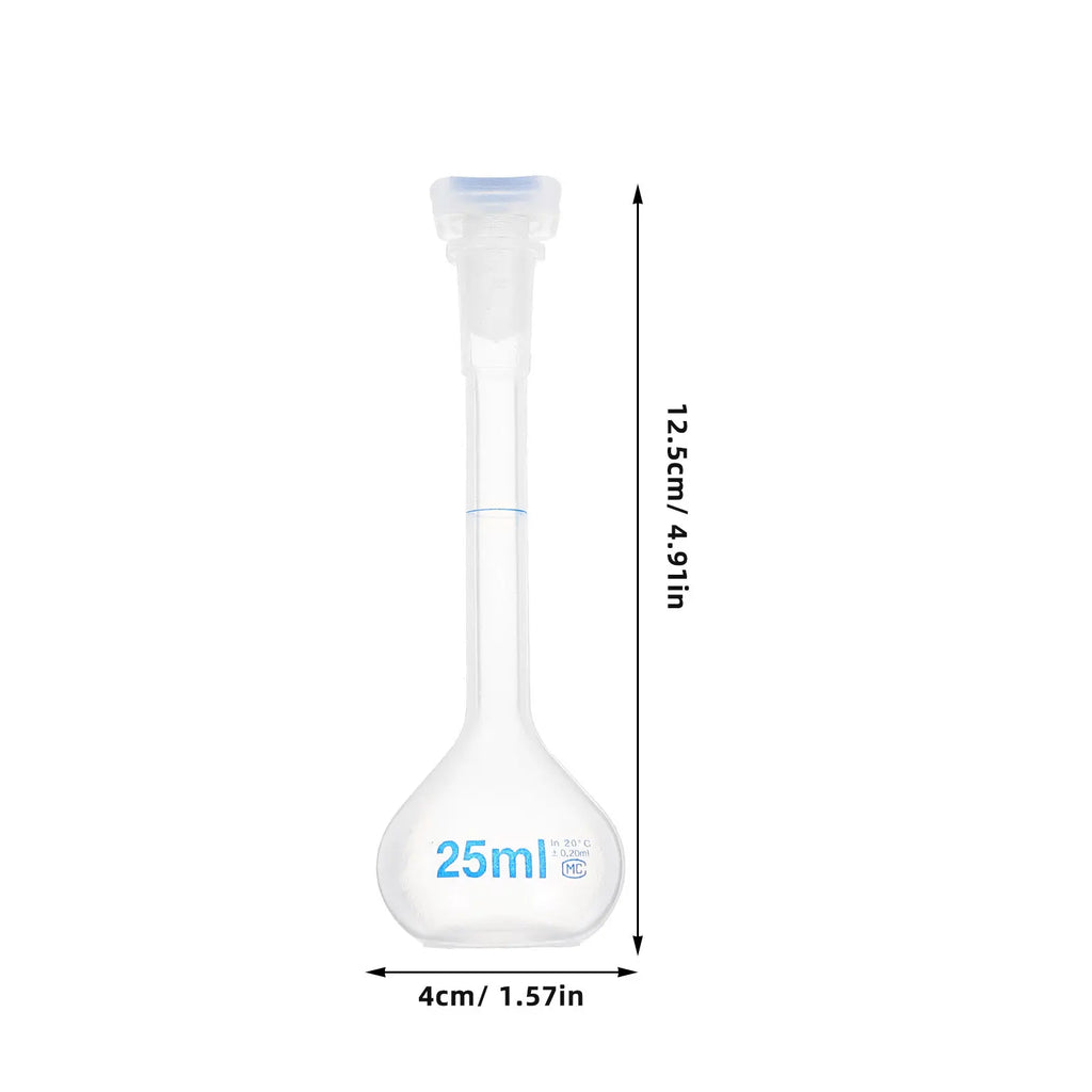 25mL Polypropylene Volumetric Flask – Lab Chemistry & Biology Volumetric Flask PLUSH