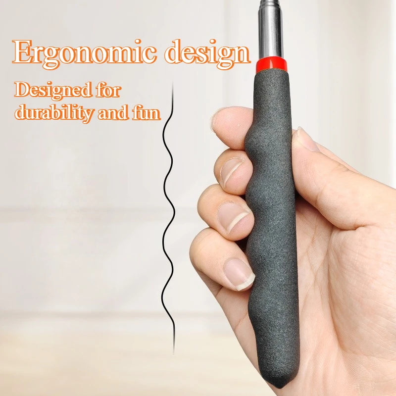 Retractable Feather Wand Cat Toy – Interactive Teaser Stick Interactive Cat Toy PLUSH